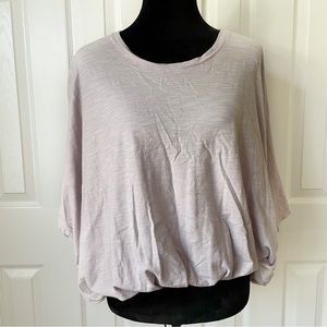 ANTHRO Postmark Lilac Dolman Sleeve Elastic Waist Blouse Size XS